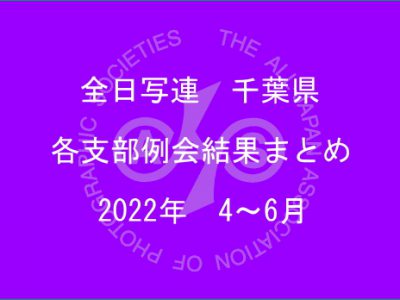 千葉県内の支部例会結果まとめ（2022年4月～6月）